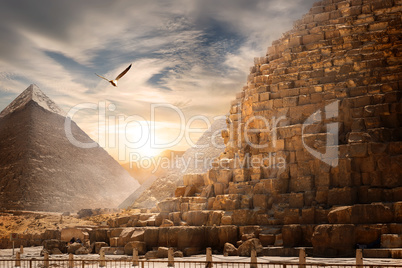 Egyptian pyramids landscape