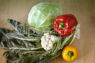 Group of different vegetables on the table.