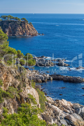 Nice detail from Costa Brava coastal in Spain, La Fosca