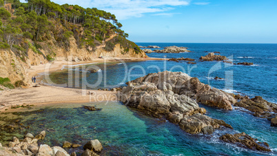 Nice detail from Costa Brava coastal in Spain, La Fosca