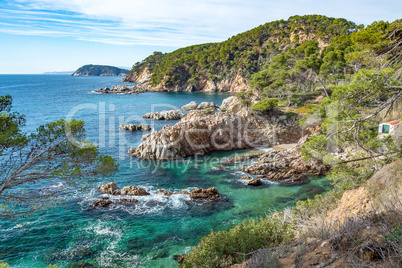 Nice detail from Costa Brava coastal in Spain, La Fosca