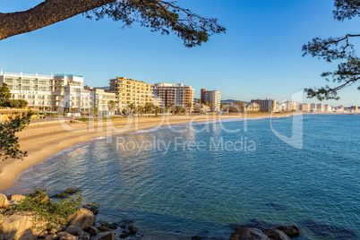 Autumn in the beach in Spain, Costa Brava, village Sant Antoni de Calonge