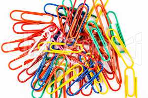 Colorful paper clips.