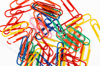 Colorful paper clips.