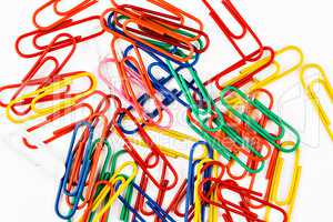 Colorful paper clips.