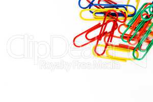 Colorful paper clips.