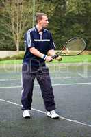 Male Playing Tennis