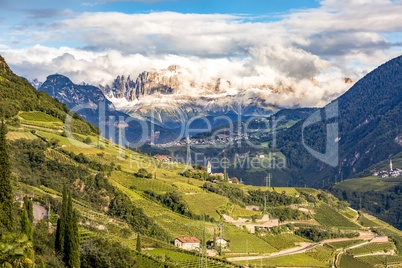 Landscape near Bolzano in South Tyrol