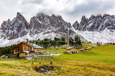 Nature Park Geisler-Puez with Geisler Alm in South Tyrol