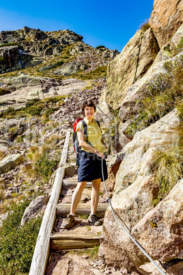 Hiking at Astjoch in South Tyrol