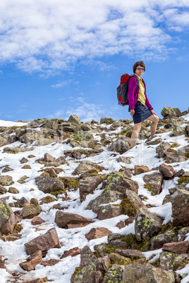 Hiking at Astjoch in South Tyrol