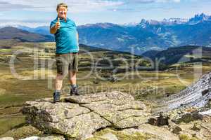 Hiking at Astjoch in South Tyrol