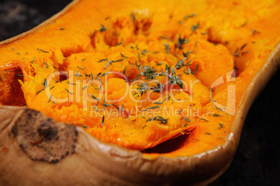 Baked pumpkin with thyme