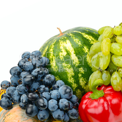 fruit and vegetable isolated on white background