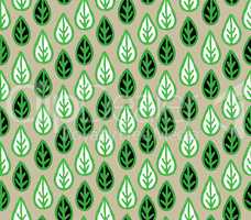 Abstract floral seamless pattern with leaves. Leaf ornament