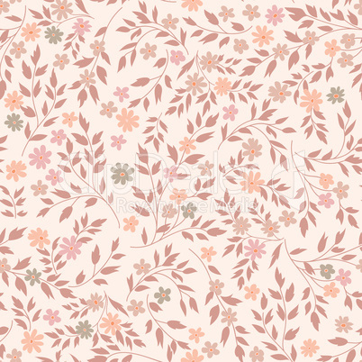 Flower seamless pattern. Floral garden background