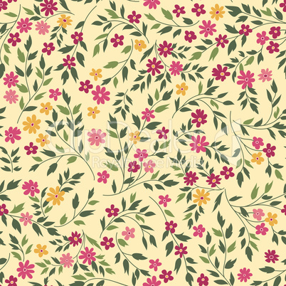 Flower seamless pattern. Floral garden background