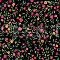 Floral garden pattern. Flower seamless background
