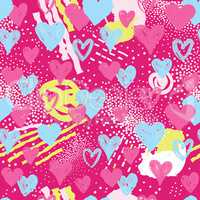 Heart seamless pattern. Holiday background. Valentine day decor