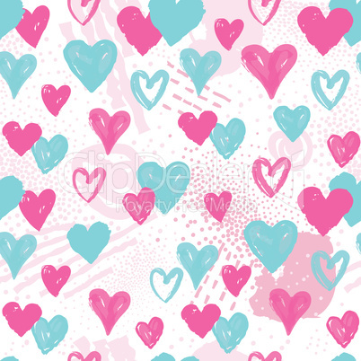 Heart seamless pattern. Holiday background. Valentine day decor