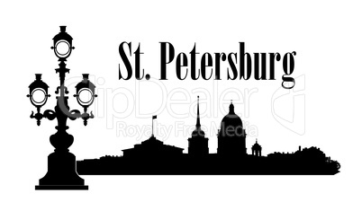 Saint-Petersburg city, Russia. St. Isaac's cathedral skyline. Russian travel background.
