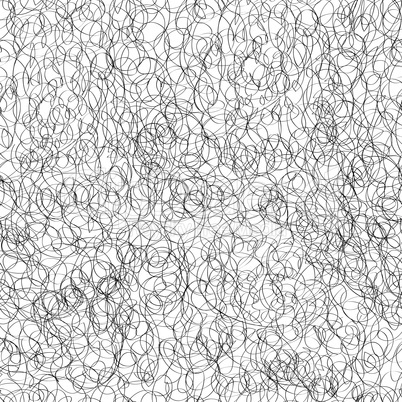 Abstract messy doodle seamless pattern. Swirl chaotic lines