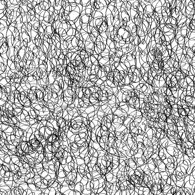 Abstract seamless pattern. Scribble chaotic line doodle texture