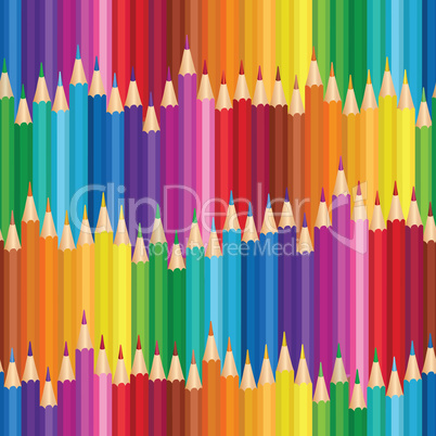 Crayon background. Colorful pencil seamless pattern.