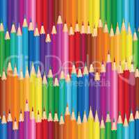 Crayon background. Colorful pencil seamless pattern.
