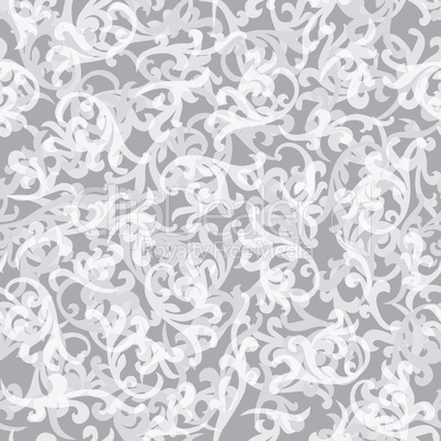 Floral seamless pattern. Swirl leaves ornamental texture