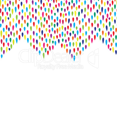 Abstract droplet tiled border pattern. Spot background