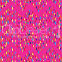 Abstract dot tiled pattern. Spot zig zag ornament.