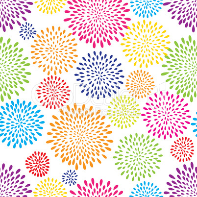 Abstract splash drop pattern. Firework flowers or lights spot background.