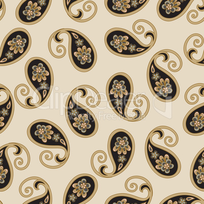 Floral pattern. Flourish oriental ethnic background. Arabic orna