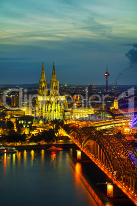 Cologne aerial overview