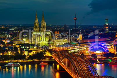 Cologne, Germany aerial overview
