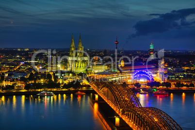 Cologne, Germany aerial overview