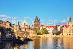 The Old Town Charles bridge tower in Prague