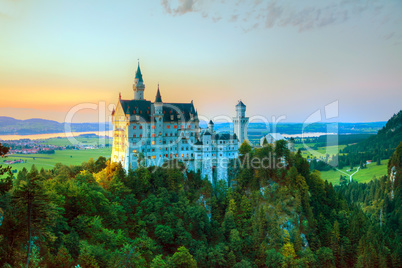 Neuschwanstein castle in Bavaria, Germany