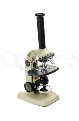 Microscope isolated on white background.