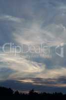 the sky clouds, white feather clouds