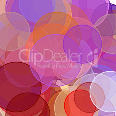 Abstract red orange brown violet circles illustration background