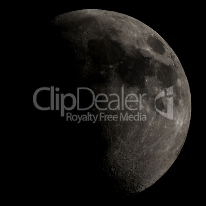 High contrast Gibbous moon