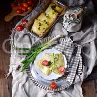 Swabian ravioli gratinated with cheese