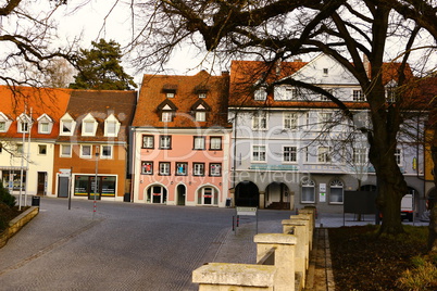 Bunte Häuser im Zentrum von Donaueschingen