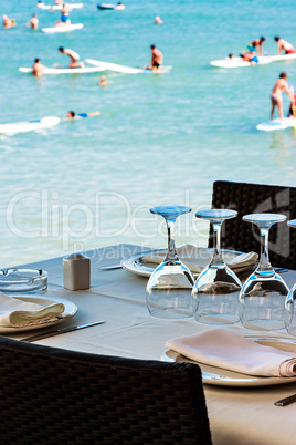 Restaurant on the seashore.