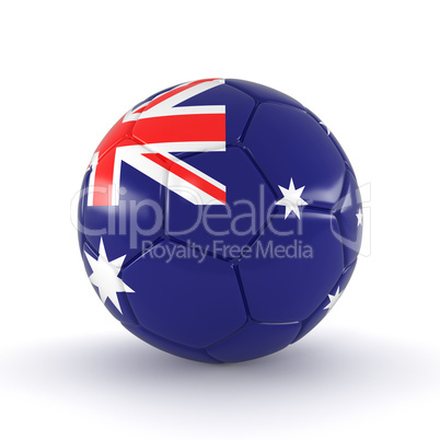 3d render - Russia 2018 - Football with Australia flag