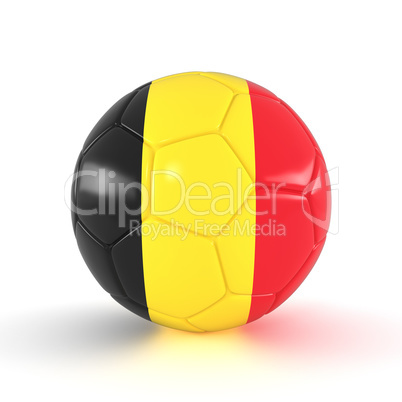 3d render - Russia 2018 - Football with Belgium flag