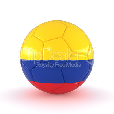 3d render - Russia 2018 - Football with Colombia flag