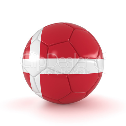3d render - Russia 2018 - Football with Denmark flag